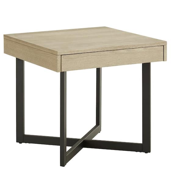HomeSullivan Antique White End Table with 1-Drawer