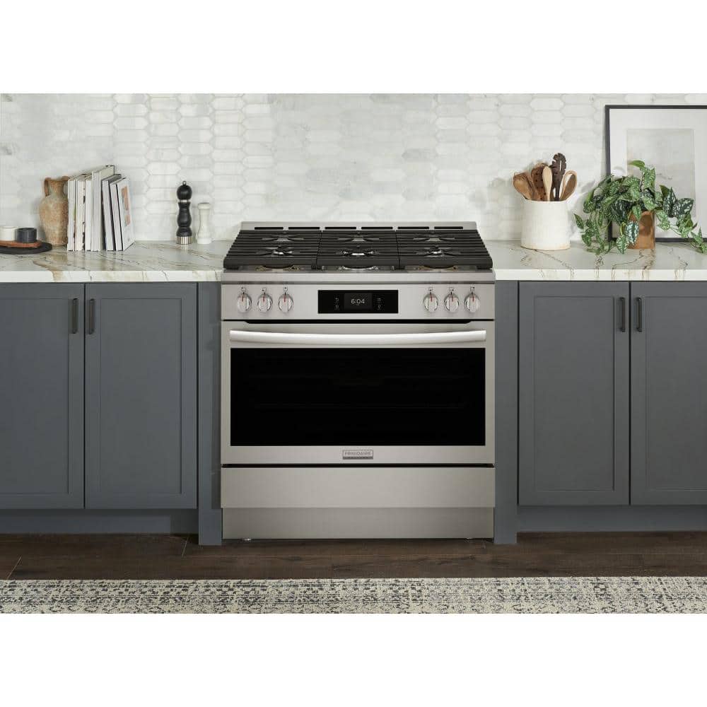 36" Stainless Steel Dual-Fuel Convection Range with Air Fry