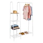 White Steel Clothes Rack 45 in. W x 66 in. H