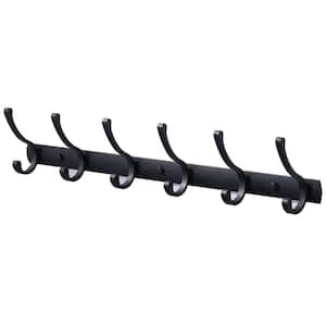 Wall Mounted Bathroom J-Hook Robe/Towel Hook in Matte Black