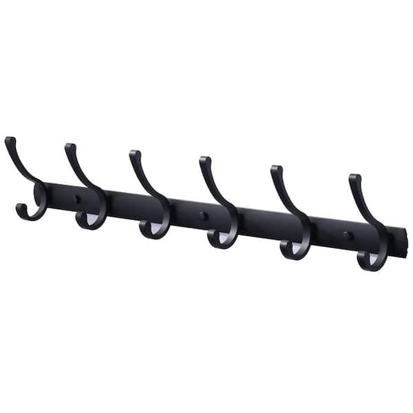 ARCORA Wall Mounted Bathroom J-Hook Robe/Towel Hook in Matte Black