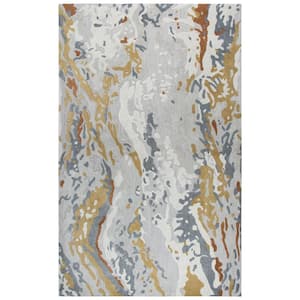 Lapis Gray 5 ft. x 8 ft. Abstract Area Rug