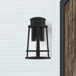 Dunham 1-Light Black Outdoor Wall Lantern Sconce