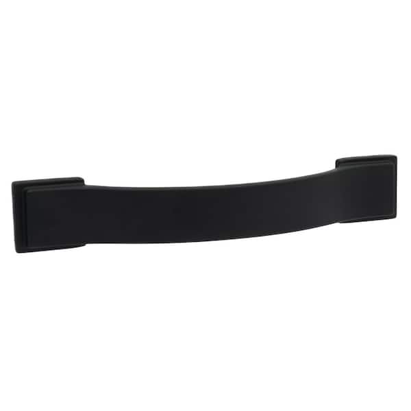 Architectural Smooth 3-1/2 in. (89 mm) Center-to-Center Traditional Matte Black Arched Drawer Pull