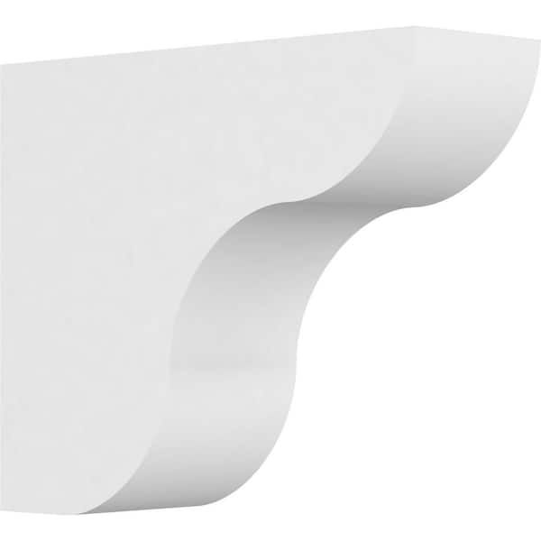 Ekena Millwork 4 in. x 10 in. x 12 in. Standard Carmel Architectural Grade PVC Rafter Tail Brace