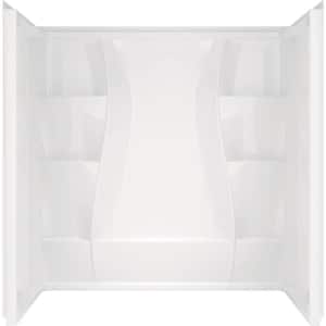 Classic 400 32 in. x 60 in. x 72 in. Shower Kit with Left Hand Drain in White