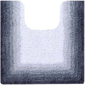 Torrent Collection Gray 20 in. x 20 in. Contour 100% Cotton Tufted Bath Rug