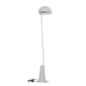 Aranzola 11.81 in. W x 64.50 in. H 1-Light Grey Standard Floor Lamp for Living Room with Grey Metal Dome Shade