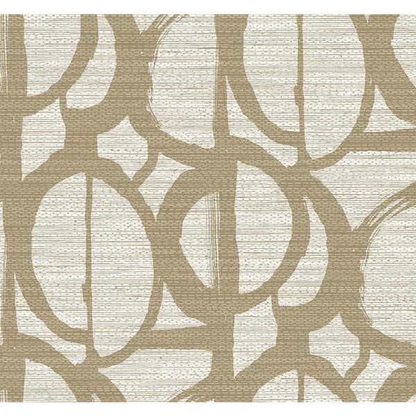Seabrook Designs 60.75 sq. ft. Metallic Gold and Beige Pendelton ...