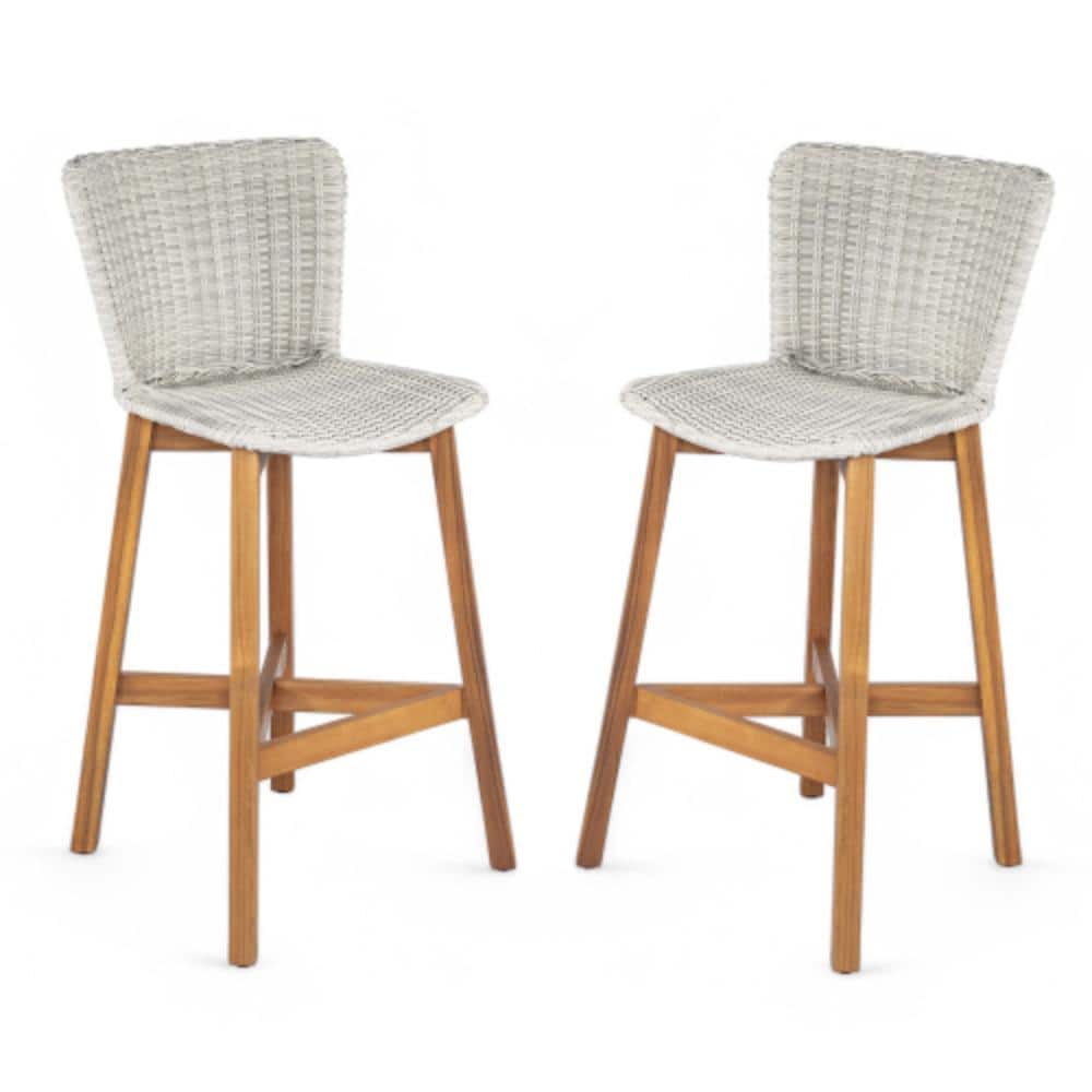 Acacia Wood Outdoor Bar Stools ((2-Pack) price history on PriceWatchPro
