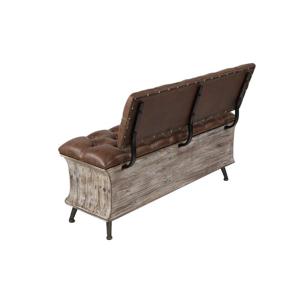 Grayson Lane Brown Rustic Metal Media Cabinet
