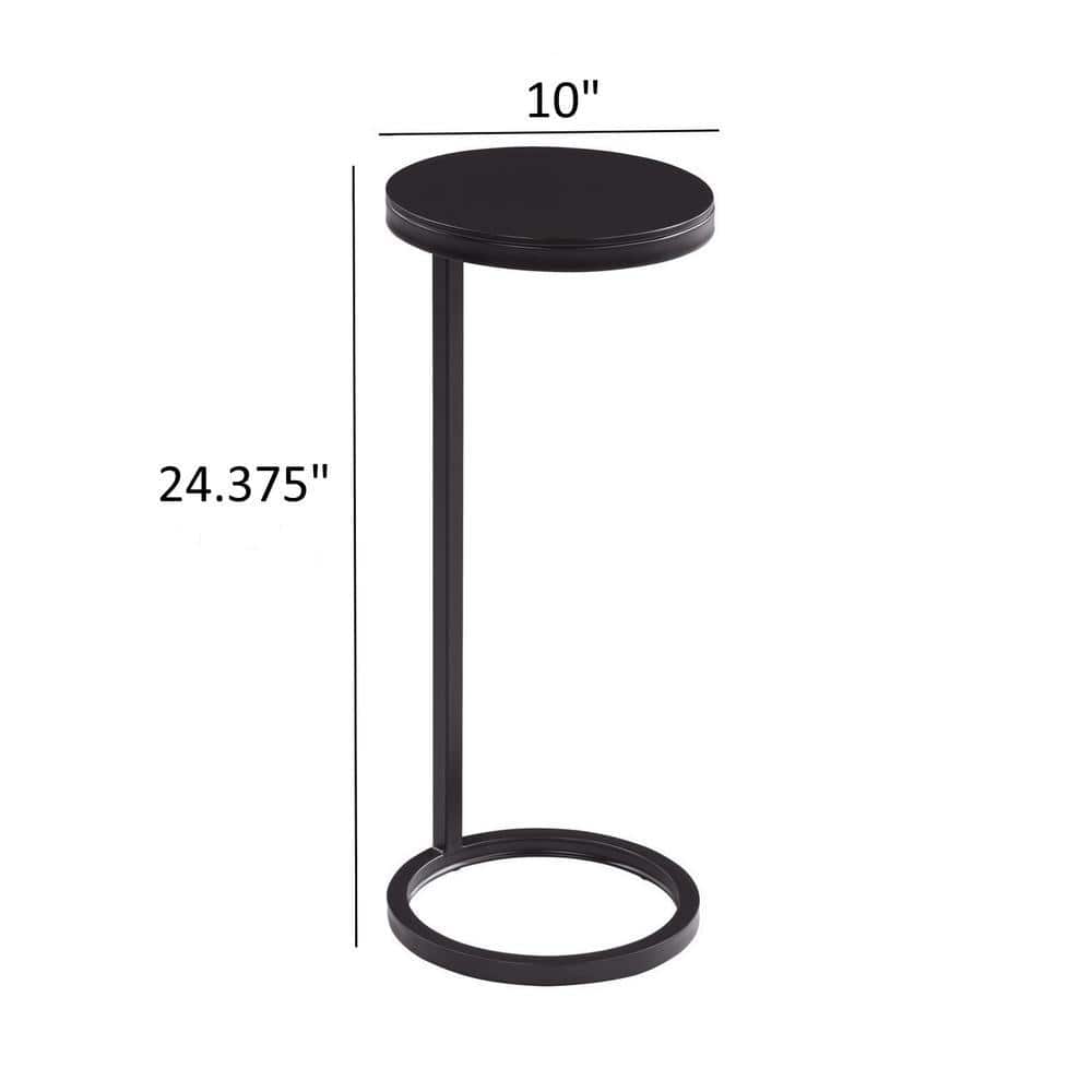 York 10 in. Diameter Antique Bronze Round Iron End Table - thumbnail 8
