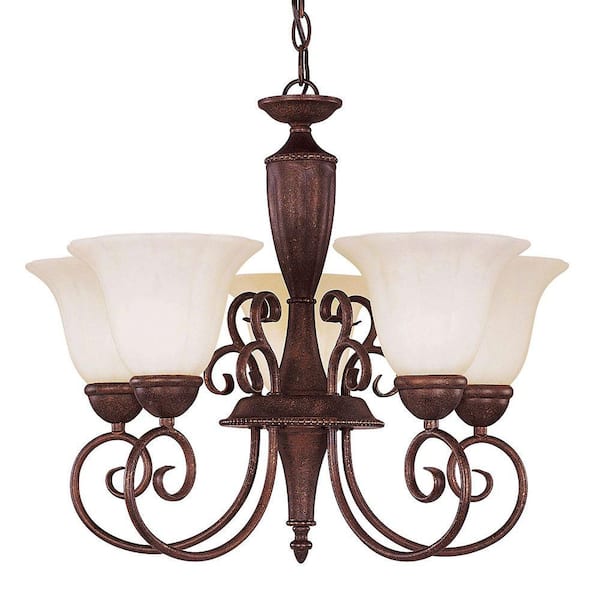 Illumine 5-Light Walnut Patina Multi-Light Interior Chandelier