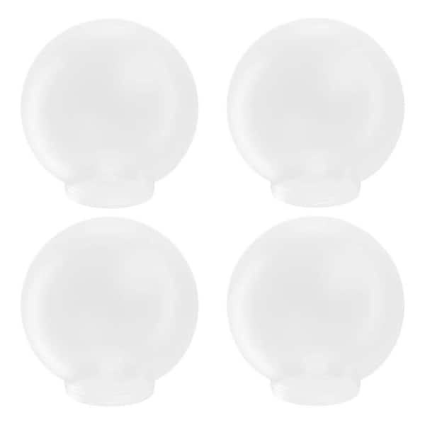 SOLUS 6 in. LD Acrylic Visual Comfort Frost Globe with 3.24 in. Screw Neck (4-Pack) - Fixture Not Included
