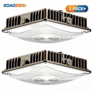 300-Watt Equivalent 8400 Lumen Bronze Integrated LED Outdoor Security Floodlight (2-Pack)