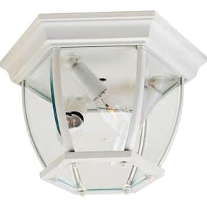 Maxim 3-Light White Outdoor Flushmount