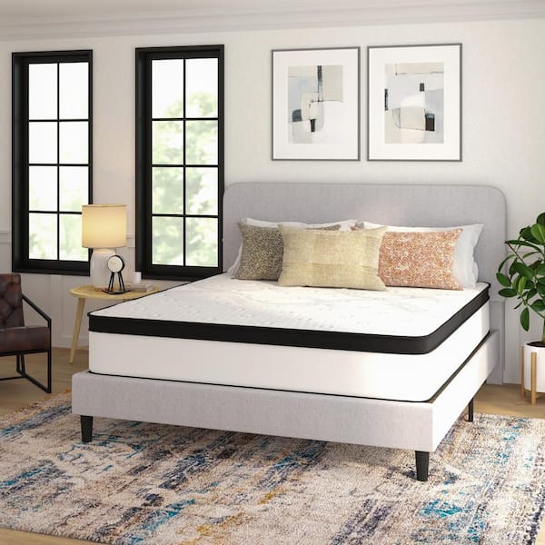 TAYLOR + LOGAN King Extra Firm Polyurethane Foam Tight Top 12 in. Mattress