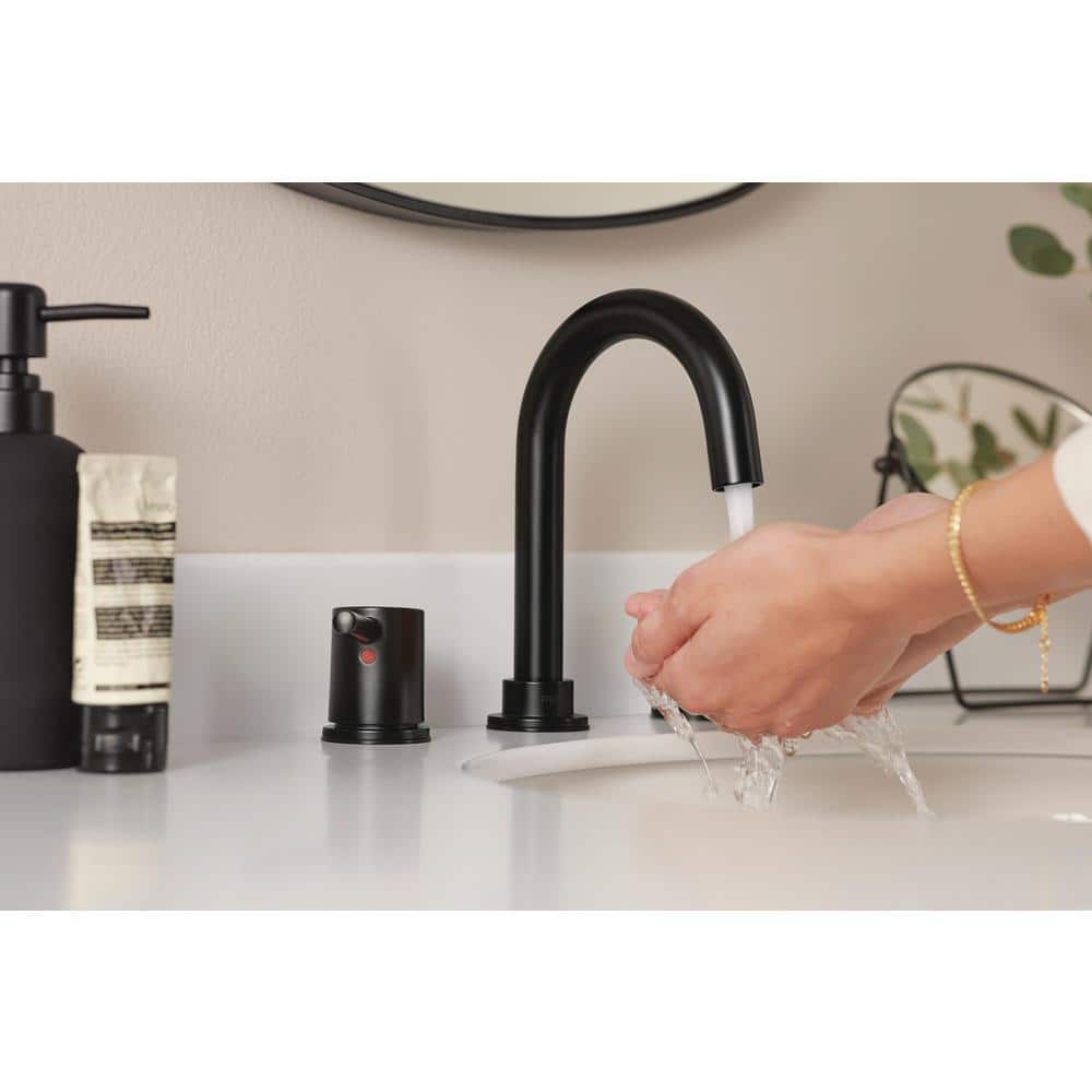 Precept Matte Black 2-Handle Widespread Bathroom Faucet