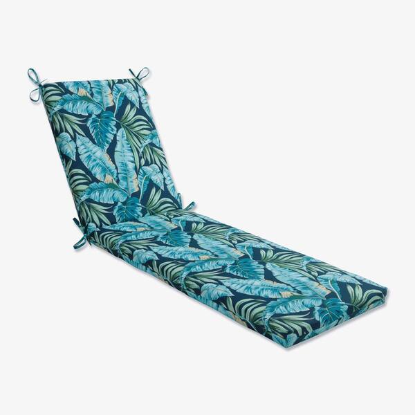 Pillow Perfect Floral 23 x 30 Outdoor Chaise Lounge Cushion in Blue ...