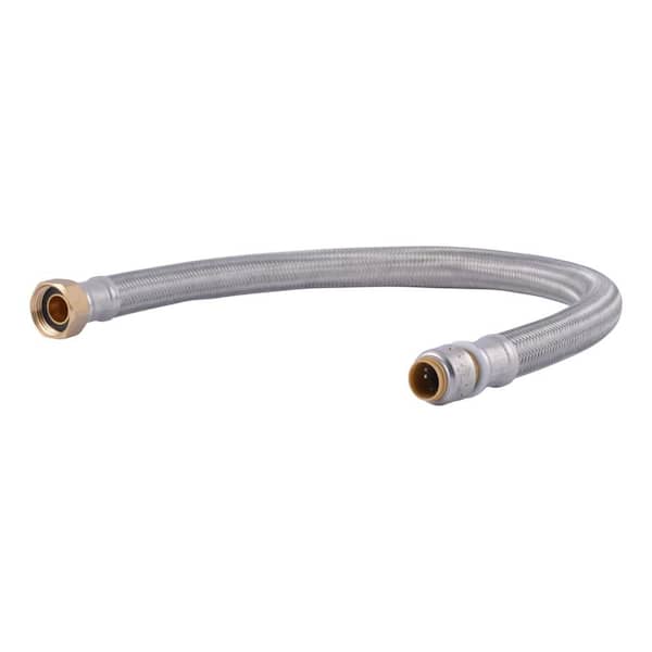 Max 1/2 in. Push-to-Connect x 3/4 in. FIP x 24 in. Braided Stainless Steel Water Heater Connector