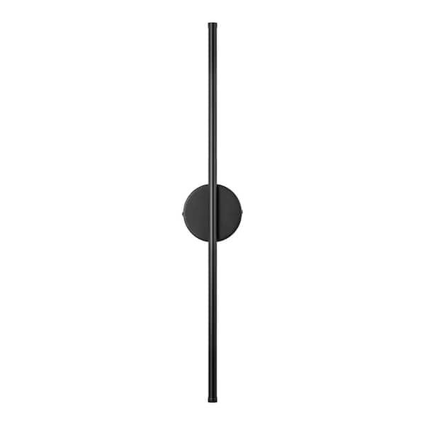 Aidan 27.5 in. 1-Light Black Linear Dimmable LED Wall Sconce