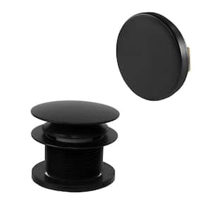 1-1/2 in. MPSM Coarse Thread Tip-Toe Bathtub Drain Plug with Floating Faceplate in Matte Black