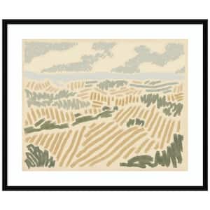 "Paysage de Montpellier II" by Jacob Green 1-Piece Wood Framed Giclee Country Art Print 33 in. x 28 in.