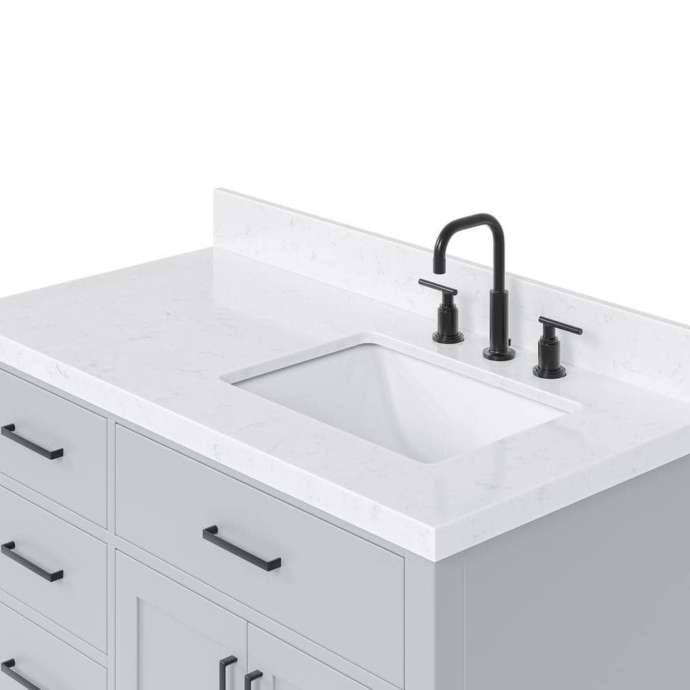Hepburn 42" Gray Hardwood Freestanding Single Basin Vanity