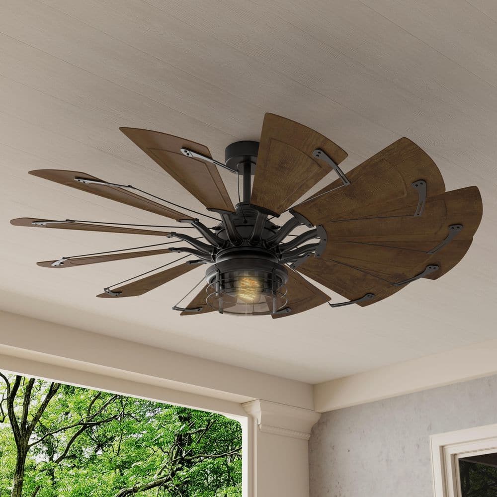 Springer II 60" Bronze Windmill Ceiling Fan with Remote