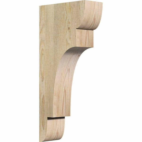Ekena Millwork 4 in. x 10 in. x 22 in. Douglas Fir New Brighton Rough Sawn Corbel