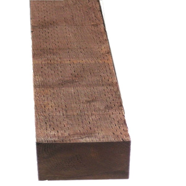 Unbranded Pressure-Treated Timber DF Brown Stain (Common: 4 in. x 12 in. x 12 ft.; Actual: 3.56 in. x 11.5 in. x 144 in.)