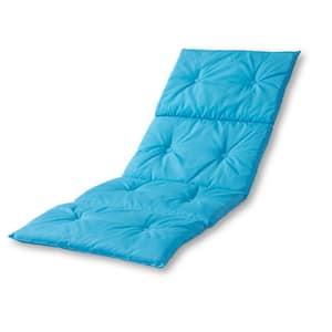 Solid Teal Outdoor Chaise Lounge Pad