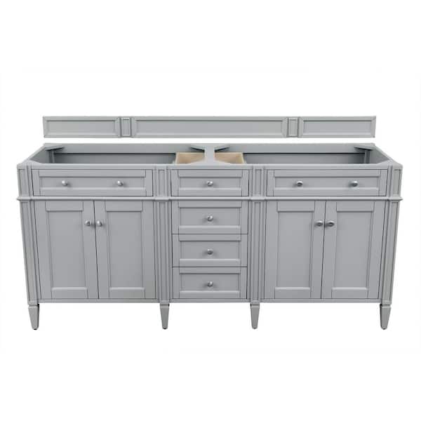 Brittany 71 in. W x 23 in. D x 32.8 in. H Double Bath Vanity Cabinet Without Top in Urban Gray