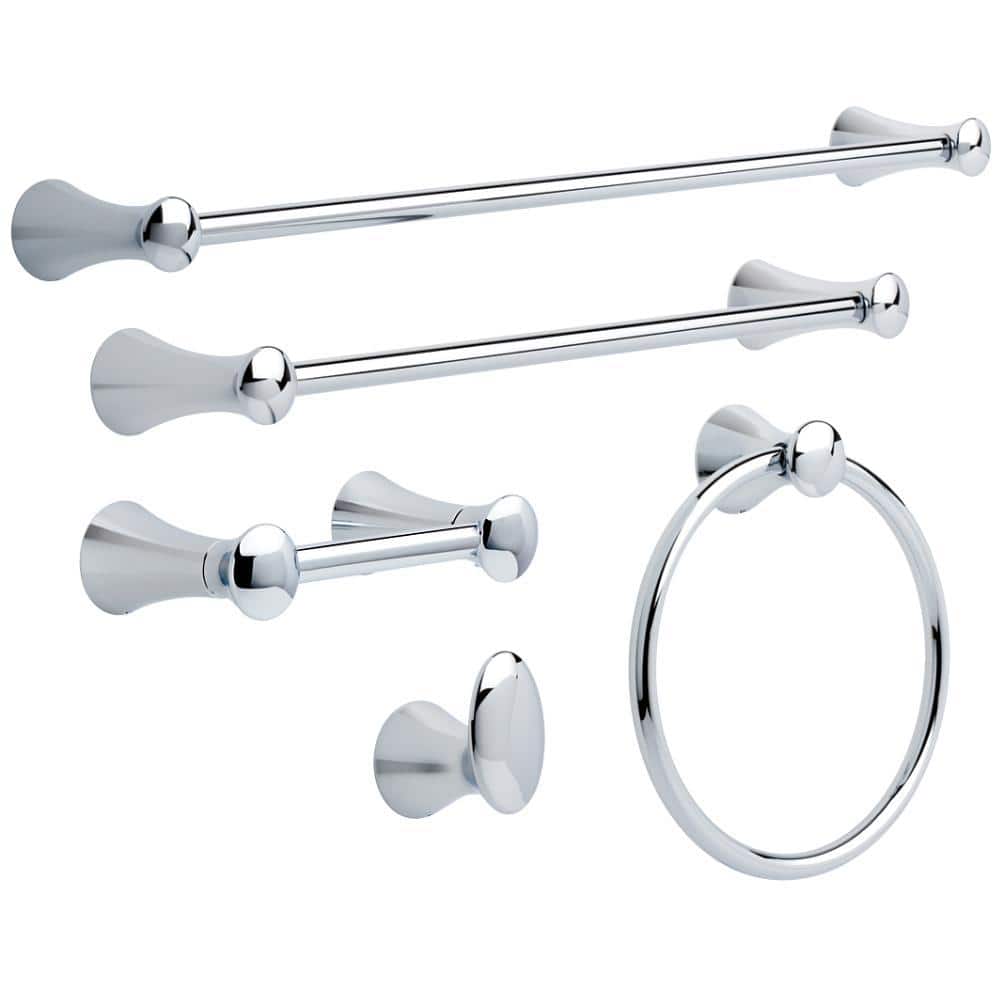 Lahara 24" Chrome Wall Mounted Towel Bar