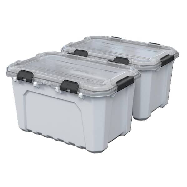 20 gal. Pro Duty Waterproof White Tote (2-Pack)