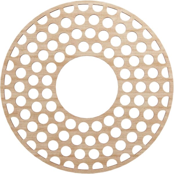0.375 in. x 6.5 in. x 18 in. Wood Medallion Moulding