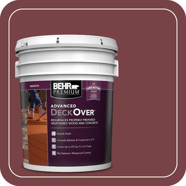 5 gal. #PFC-04 Tile Red Smooth Solid Color Exterior Wood and Concrete Coating
