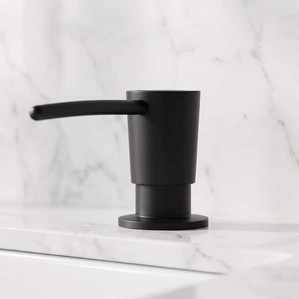10 oz. Kitchen Soap Dispenser in Matte Black