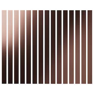 Adjustable Slat Wall 1/8 in. T x 3 ft. W x 4 ft. L Rose Gold Mirror Acrylic Decorative Wall Paneling (15-Pack)