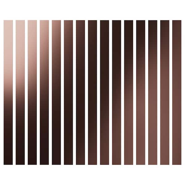 Ekena Millwork Adjustable Slat Wall 1/8 in. T x 3 ft. W x 4 ft. L Rose Gold Mirror Acrylic Decorative Wall Paneling (15-Pack)
