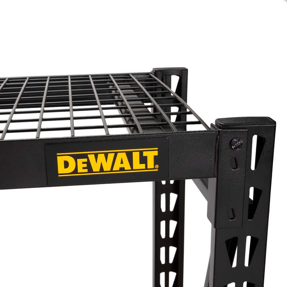Black 4-Foot 3-Shelf Industrial Steel Wire Storage Rack