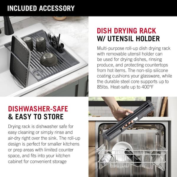 1pc 11 Detachable Slots Countertop Dish Drying Rack, Durable