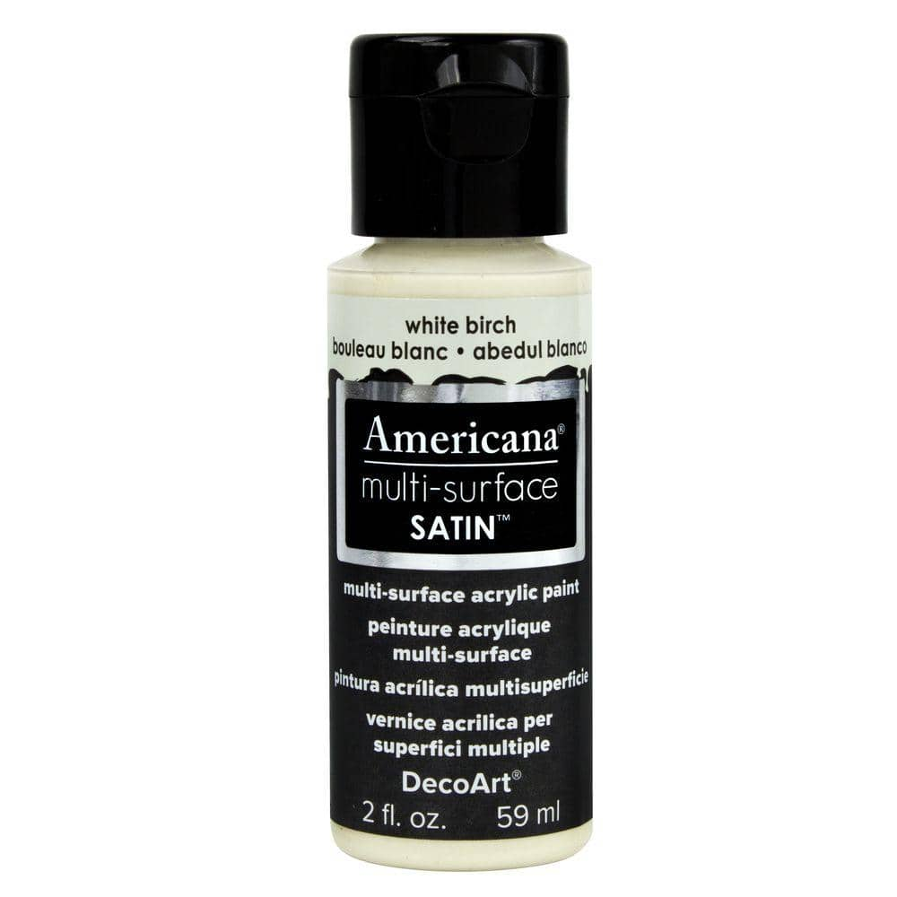 DecoArt Americana 2 oz. White Birch Satin Multi-Surface Acrylic Paint ...