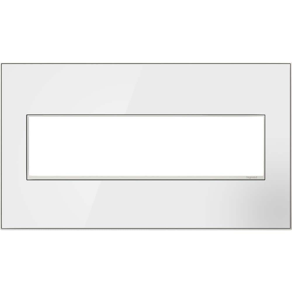 Legrand Adorne 4 Gang Decorator/Rocker Wall Plate, Mirror White (1-Pack ...