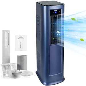 9,000 BTU (DOE) 900 sq. ft.  Portable Air Conditioner Cools 900 sq. ft. and Heater, Dehumidifier, Remote, Heater Fan