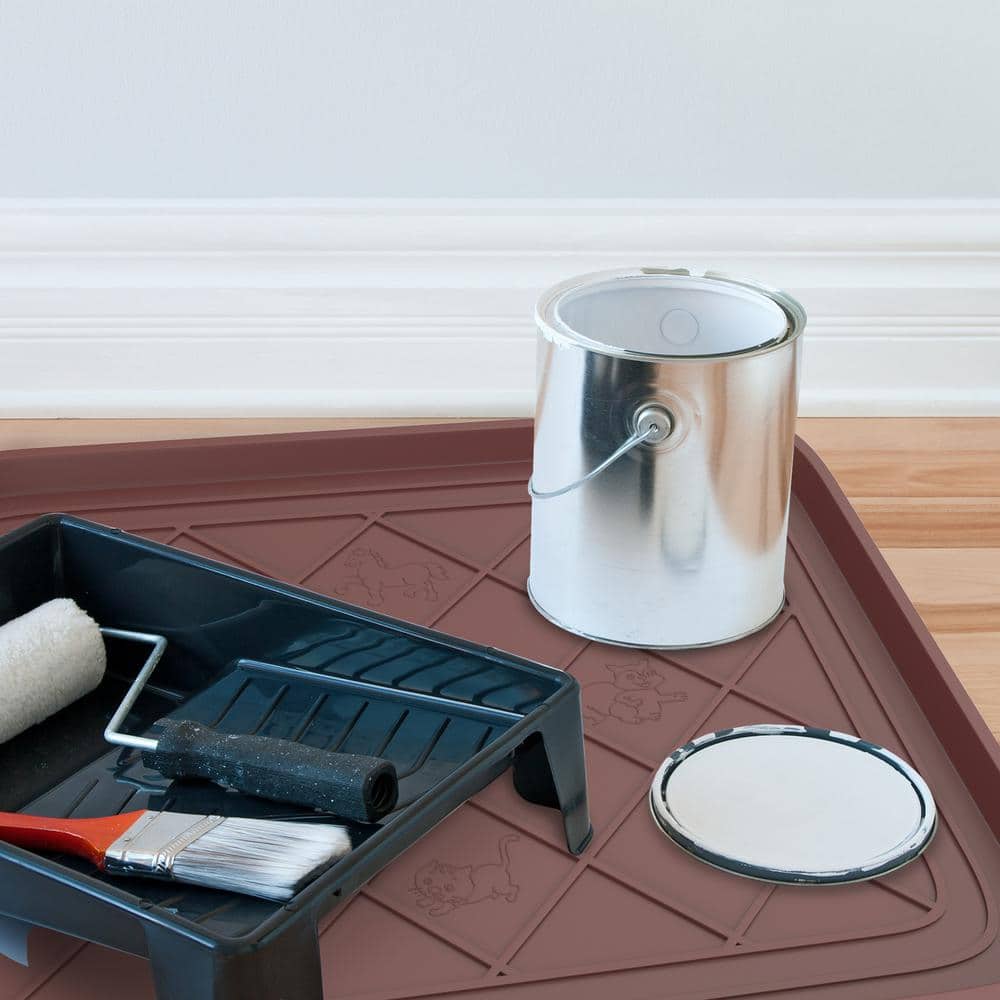 Brown Polypropylene Rectangle Outdoor Boot Tray