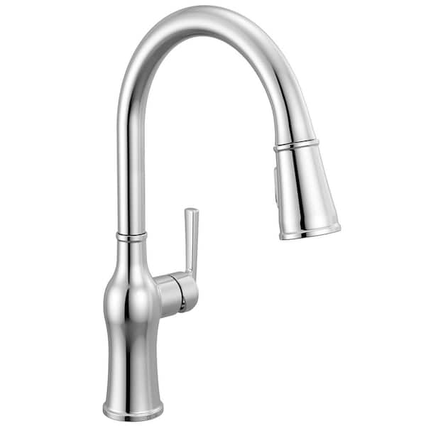 Faryn Chrome 16.5 in. H Pull Down Sprayer Kitchen Faucet with 360° Swivel Spout