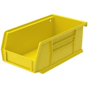 AkroBin 4.1 in. 10 lbs. Storage Tote Bin in Yellow with 0.2 Gal. Storage Capacity (24-Pack)