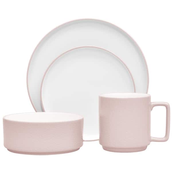 Noritake Colortex Stone Blush Porcelain 4-Piece Place Setting, Service for 1