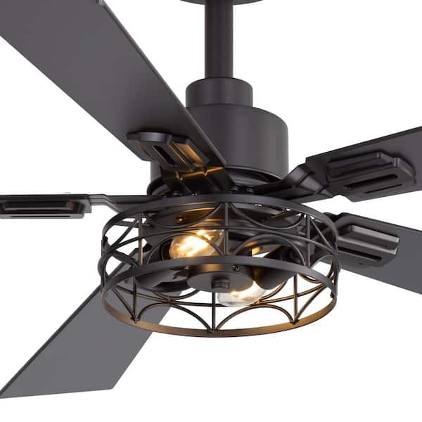 Corral 42 in. Indoor 2-Light Black Standard Ceiling Fan with Light Kit and Remote Included
